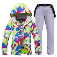 Load image into Gallery viewer, Ski Suit Women Winter 2020 Waterproof Windproof Thicken Warm Snow Clothes Women Ski Sets Jacket Skiing And Snowboarding Suits
