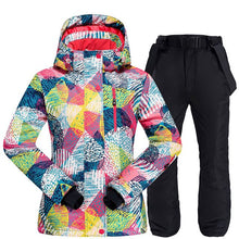 Load image into Gallery viewer, 2020 New Winter Ski Suit Women Windproof Waterproof Warm Padded Ski Suit Snowboarding Skiing Jacket And Snow Ski Jacket + Pants

