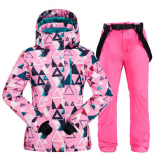 Load image into Gallery viewer, 2020 New Ski Suit Women Thick Warm Waterproof Windproof Skiing and Snowboarding Jacket Pants Set Female Snow Costumes Ski Coat
