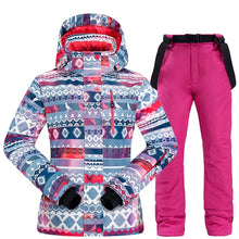 Load image into Gallery viewer, 2020 New Ski Suit Women Thick Warm Waterproof Windproof Skiing and Snowboarding Jacket Pants Set Female Snow Costumes Ski Coat

