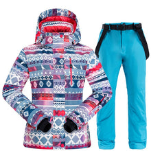 Load image into Gallery viewer, 2020 New Ski Suit Women Thick Warm Waterproof Windproof Skiing and Snowboarding Jacket Pants Set Female Snow Costumes Ski Coat
