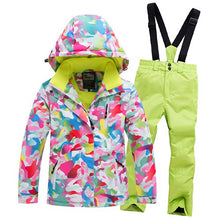 Load image into Gallery viewer, Kids Ski Suit Children Waterproof Windproof Winter -30°C Warm Snow Suit Girls And Boys Skiing and Snowboarding Jacket And Pants
