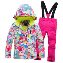 Load image into Gallery viewer, Kids Ski Suit Children Waterproof Windproof Winter -30°C Warm Snow Suit Girls And Boys Skiing and Snowboarding Jacket And Pants
