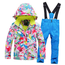 Load image into Gallery viewer, Kids Ski Suit Children Waterproof Windproof Winter -30°C Warm Snow Suit Girls And Boys Skiing and Snowboarding Jacket And Pants
