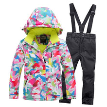 Load image into Gallery viewer, Kids Ski Suit Children Waterproof Windproof Winter -30°C Warm Snow Suit Girls And Boys Skiing and Snowboarding Jacket And Pants
