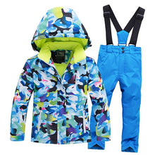 Load image into Gallery viewer, Kids Ski Suit Children Waterproof Windproof Winter -30°C Warm Snow Suit Girls And Boys Skiing and Snowboarding Jacket And Pants
