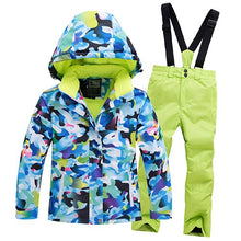 Load image into Gallery viewer, Kids Ski Suit Children Waterproof Windproof Winter -30°C Warm Snow Suit Girls And Boys Skiing and Snowboarding Jacket And Pants
