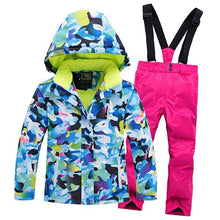 Load image into Gallery viewer, Kids Ski Suit Children Waterproof Windproof Winter -30°C Warm Snow Suit Girls And Boys Skiing and Snowboarding Jacket And Pants

