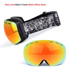 Load image into Gallery viewer, Ski Goggles UV400 Protection Snowboard Eyewear Anti-fog Big Ski Mask Glasses Snow Snowmobile Man Women Skiing Outdoor Sport
