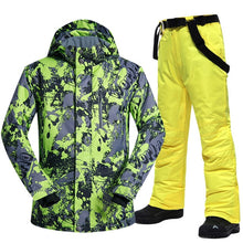 Load image into Gallery viewer, Men Ski Suit Winter Brands High Quality Windproof Waterproof Warmth Snow Jackets and Pants Men Skiing and Snowboarding Suits
