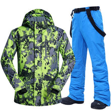 Load image into Gallery viewer, Men Ski Suit Winter Brands High Quality Windproof Waterproof Warmth Snow Jackets and Pants Men Skiing and Snowboarding Suits
