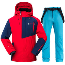 Load image into Gallery viewer, Men Ski Suit Windproof Waterproof Skiing Snowboarding Jackets and Pants Winter Outdoor Sports Ski Set Male Thick Warm Ski Suits
