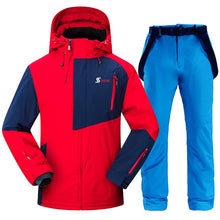 Load image into Gallery viewer, Men Ski Suit Windproof Waterproof Skiing Snowboarding Jackets and Pants Winter Outdoor Sports Ski Set Male Thick Warm Ski Suits
