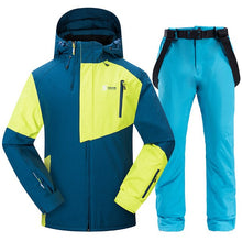 Load image into Gallery viewer, Men Ski Suit Windproof Waterproof Skiing Snowboarding Jackets and Pants Winter Outdoor Sports Ski Set Male Thick Warm Ski Suits
