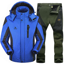 Load image into Gallery viewer, Ski Suit Men Snowboard Fleece Jacket+Pants Thicken Warm Waterproof Windproof Skiing And Snowboarding Sets Winter Snow Suits Male
