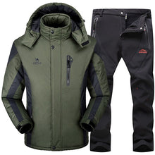 Load image into Gallery viewer, Ski Suit Men Snowboard Fleece Jacket+Pants Thicken Warm Waterproof Windproof Skiing And Snowboarding Sets Winter Snow Suits Male
