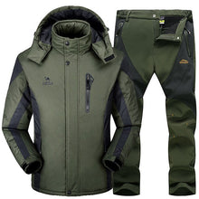 Load image into Gallery viewer, Ski Suit Men Snowboard Fleece Jacket+Pants Thicken Warm Waterproof Windproof Skiing And Snowboarding Sets Winter Snow Suits Male

