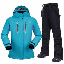 Load image into Gallery viewer, Snowboard Suits Women Winter Windproof Waterproof Female Ski Jacket and Snow Pants Sets Super Warm Brands Women Ski Suit Brands
