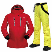 Load image into Gallery viewer, Snowboard Suits Women Winter Windproof Waterproof Female Ski Jacket and Snow Pants Sets Super Warm Brands Women Ski Suit Brands
