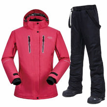 Load image into Gallery viewer, Snowboard Suits Women Winter Windproof Waterproof Female Ski Jacket and Snow Pants Sets Super Warm Brands Women Ski Suit Brands
