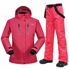 Load image into Gallery viewer, Snowboard Suits Women Winter Windproof Waterproof Female Ski Jacket and Snow Pants Sets Super Warm Brands Women Ski Suit Brands
