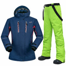 Load image into Gallery viewer, Snowboard Suits Women Winter Windproof Waterproof Female Ski Jacket and Snow Pants Sets Super Warm Brands Women Ski Suit Brands
