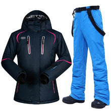 Load image into Gallery viewer, Winter Ski Suit Women Brands Ski Jacket and Pant Super Warm High Quality Windproof Waterproof Warm Skiing and Snowboard Clothing
