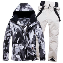 Load image into Gallery viewer, Ski Suit Men Winter Warm Windproof Waterproof Outdoor Sports Snow Jackets and Pants Hot Ski Equipment Snowboard Jacket Men
