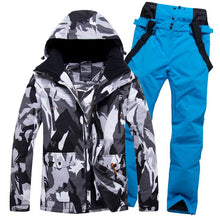 Load image into Gallery viewer, Ski Suit Men Winter Warm Windproof Waterproof Outdoor Sports Snow Jackets and Pants Hot Ski Equipment Snowboard Jacket Men
