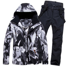 Load image into Gallery viewer, Ski Suit Men Winter Warm Windproof Waterproof Outdoor Sports Snow Jackets and Pants Hot Ski Equipment Snowboard Jacket Men
