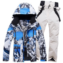 Load image into Gallery viewer, Ski Suit Men Winter Warm Windproof Waterproof Outdoor Sports Snow Jackets and Pants Hot Ski Equipment Snowboard Jacket Men
