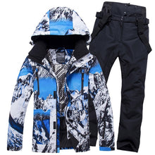 Load image into Gallery viewer, Ski Suit Men Winter Warm Windproof Waterproof Outdoor Sports Snow Jackets and Pants Hot Ski Equipment Snowboard Jacket Men
