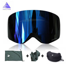 Load image into Gallery viewer, OTG Ski Goggles Snowboard Mask For Men Women Skiing Eyewear UV400 Snow Protection Over Glasses Adult Double Anti-Fog Cylindrical
