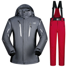 Load image into Gallery viewer, Plus Ski Suit Men Large Super Warm Waterproof Windproof Winter Snow Snowboard Suit Winter Skiing and Snowboarding Jacket Brands
