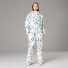 Load image into Gallery viewer, Women's Ski Suit Waterproof Windproof Jumpsuit Female Winter Outdoor Sports Hooded Snow Jacket Pants Snowboard suit
