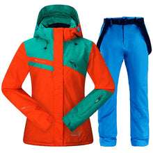 Load image into Gallery viewer, Winter Ski Suit Women Brands High Quality Ski Jacket and Pants for Women Warm Waterproof Windproof Skiing and Snowboarding Suits
