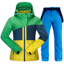Load image into Gallery viewer, Winter Ski Suit Women Brands High Quality Ski Jacket and Pants for Women Warm Waterproof Windproof Skiing and Snowboarding Suits
