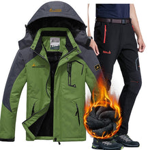 Load image into Gallery viewer, Winter Ski Jacket suits Men Waterproof Fleece Snow Jacket Thermal Warm Coat Outdoor Mountain Skiing Snowboard Jacket Pants suits
