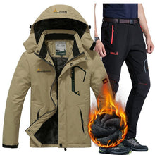 Load image into Gallery viewer, Winter Ski Jacket suits Men Waterproof Fleece Snow Jacket Thermal Warm Coat Outdoor Mountain Skiing Snowboard Jacket Pants suits
