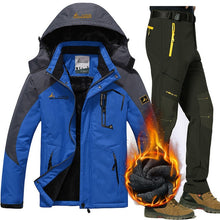 Load image into Gallery viewer, Winter Ski Jacket suits Men Waterproof Fleece Snow Jacket Thermal Warm Coat Outdoor Mountain Skiing Snowboard Jacket Pants suits
