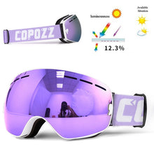 Load image into Gallery viewer, COPOZZ brand ski goggles double layers UV400 anti-fog big ski mask glasses skiing snow men women snowboard goggles GOG-201 Pro
