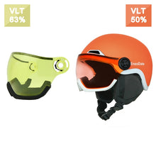 Load image into Gallery viewer, EnzoDate Ski Snow Helmet with Integrated Goggles Shield 2 in 1 Snowboard Helmet and Detachable Mask,Extra-cost Night Vision Lens
