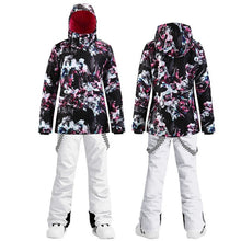 Load image into Gallery viewer, Winter ski suit women's windproof Waterproof warm adult outdoor veneer double board snow Coat+Trousers For Female
