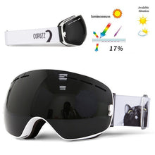Load image into Gallery viewer, COPOZZ brand professional ski goggles double layers lens anti-fog UV400 big ski glasses skiing snowboard men women snow goggles
