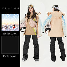 Load image into Gallery viewer, Waterproof Ski Suit Women Thick Warm Outdoor Sports Jackets High Quality Female Winter Warm Snow Jacket Pants Sports Clothing
