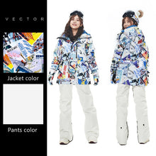 Load image into Gallery viewer, Waterproof Ski Suit Women Thick Warm Outdoor Sports Jackets High Quality Female Winter Warm Snow Jacket Pants Sports Clothing
