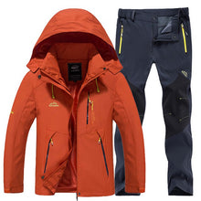 Load image into Gallery viewer, New winter men's sportswear, marching suit and trousers, tinder lining, hot ski suit, wind shield mountaineering suit
