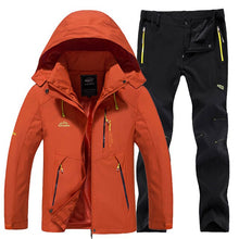 Load image into Gallery viewer, New winter men's sportswear, marching suit and trousers, tinder lining, hot ski suit, wind shield mountaineering suit
