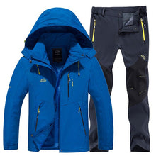 Load image into Gallery viewer, New winter men's sportswear, marching suit and trousers, tinder lining, hot ski suit, wind shield mountaineering suit
