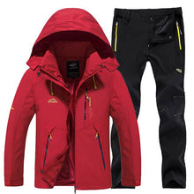 Load image into Gallery viewer, New winter men's sportswear, marching suit and trousers, tinder lining, hot ski suit, wind shield mountaineering suit
